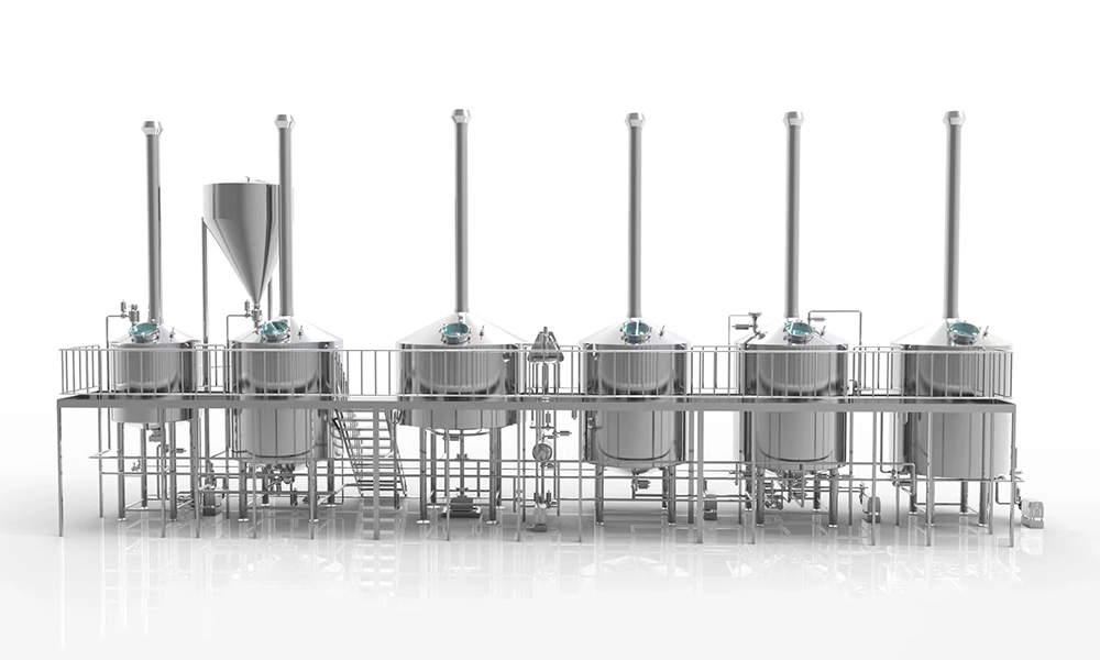 5000L 50HL 6 Vessel Commercial Beer Brewery Equipment System Solutions