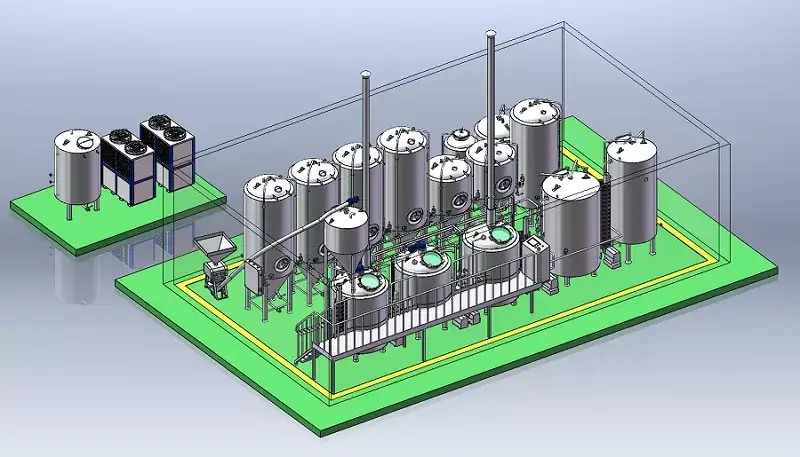commercial-beer-brewing-system-Layout Layout