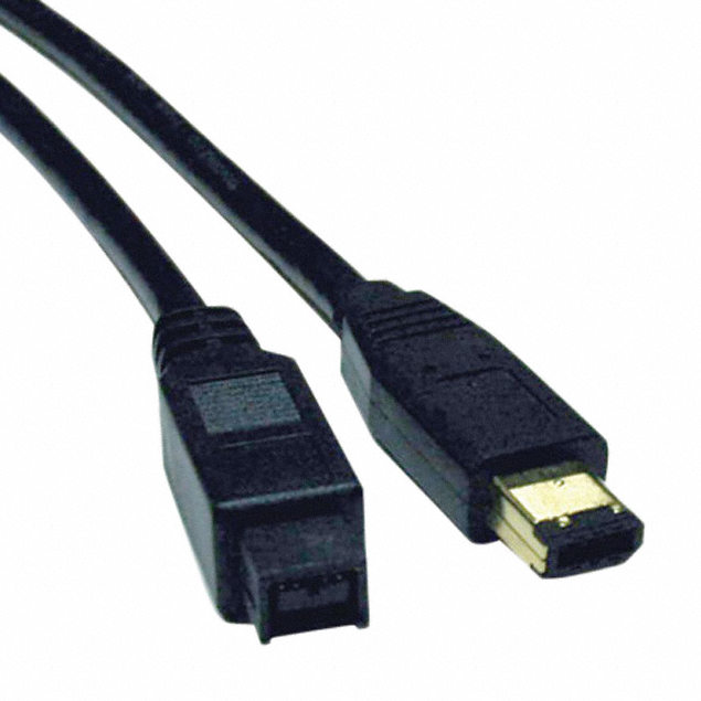 F017-010 plug, 9-position to plug, 6-position IEEE1394 cable black 10.00 '(3.05m) harness widely applicable with complete specifications RCD
