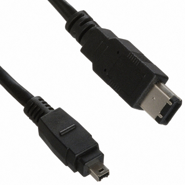 AK-1394-184 plug, 6-position to plug, 4-position IEEE1394 cable black 5.90 '(1.80m) harness small batch customization professional team RCD