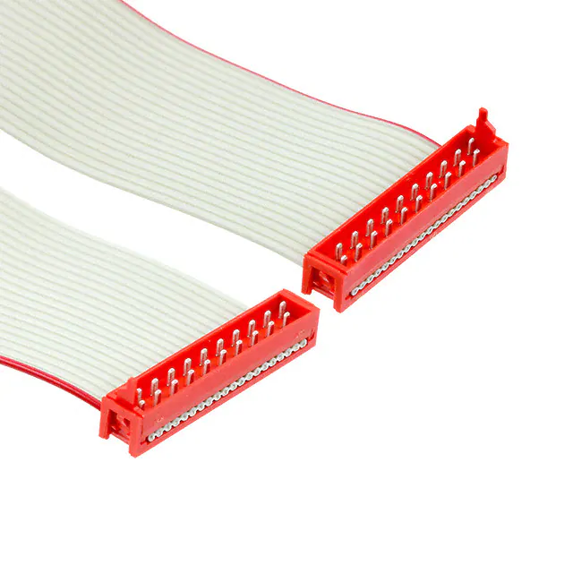 Gray IDC flat wire harness assembly plug to plug cable assembly header WTW 20po Gray IDC flat wire harness assembly plug to plug cable assembly header WTW 20po