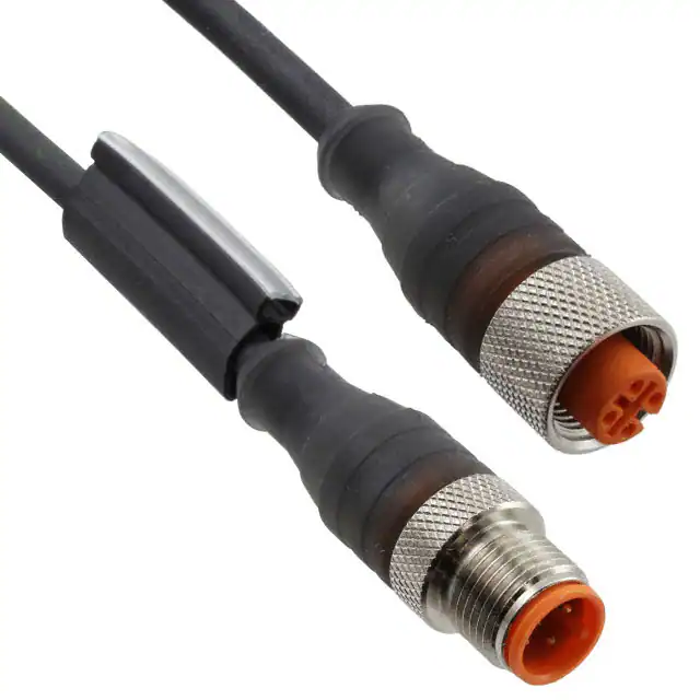 High quality M12 round plug connector double ended wire set CBL 4POS MALE TO FMALE 6.56'