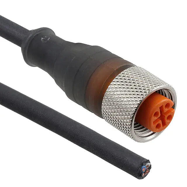 connector with self-locking thread and molded cable CBL 4POS FMALE TO WIRE 6.56'
