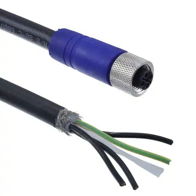 M12 Female Power Single-Ended Cordset CBL 4POS FMALE TO WIRE 16.4 M12 Female Power Single-Ended Cordset CBL 4POS FMALE TO WIRE 16.4