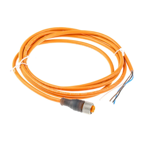 Custom high quality Lumberg automation M12 4-pin cable assembly 2m cable