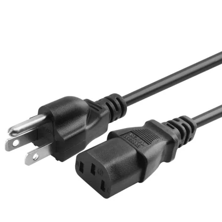 3 Prong US Plug AC Power Adapter Cable For PC/ Desktop / Laptop ...