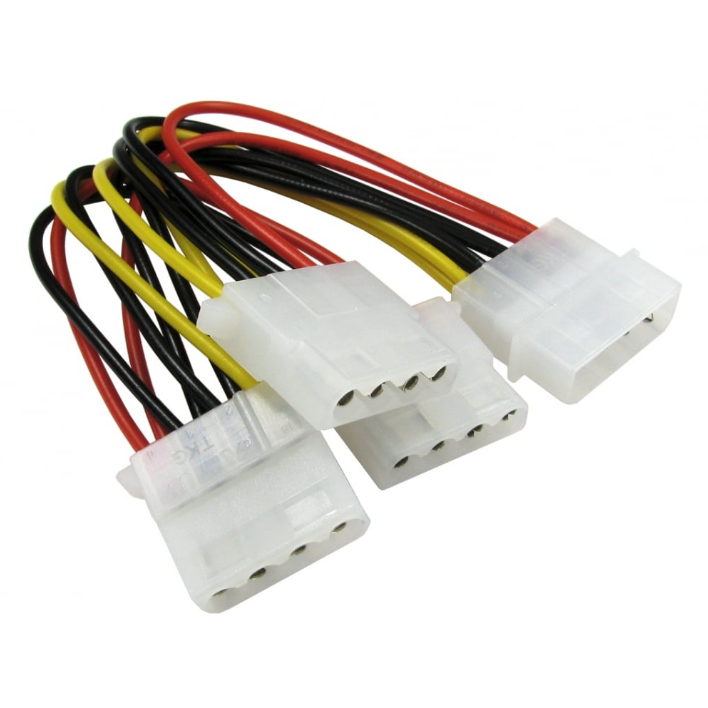 Male Molex connector to Three female Molex Power Splitter Cable assembly
