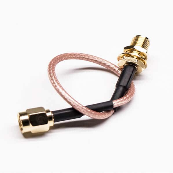 SMA Coax Cable Straight Male To Straight Bulkhead SMA Female Cable Assembly Crimp SMA Coax Cable Straight Male To Straight Bulkhead SMA Female Cable Assembly Crimp