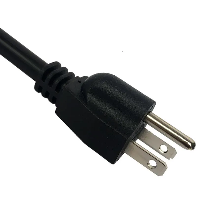 USA Power Cord (US Power Cord) NEMA 5-15P UL Certified AC Power Supply Cord Plug Cable