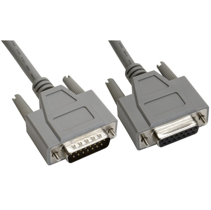 Shielded 15p Molded Cable Female Micro D-Sub Connector for Industrial