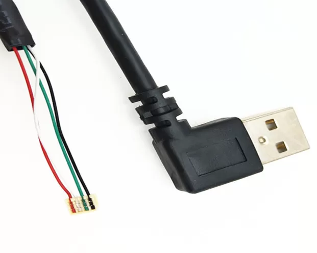 Usb Male 90 Degree Left 30 Awg Cable To 4pin Jst Sr 4 1.0mm Pitch Connector