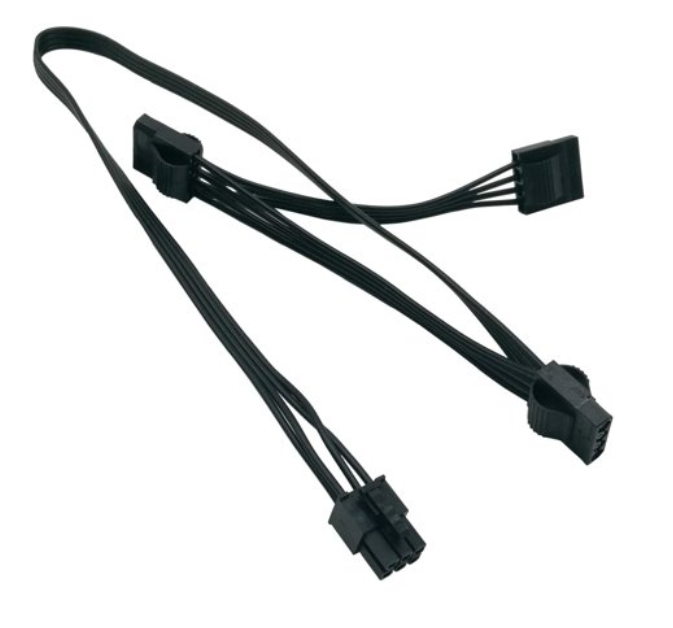 Corsair Modular Power Supply Male to 3X Molex Female Hard Drive Power Adapter Cable