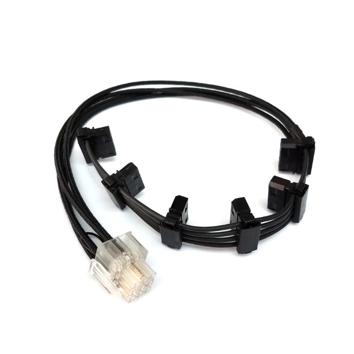 EVGA Premium Single Sleeved Modular Cable 6 x 4 Pin Molex cable assembly