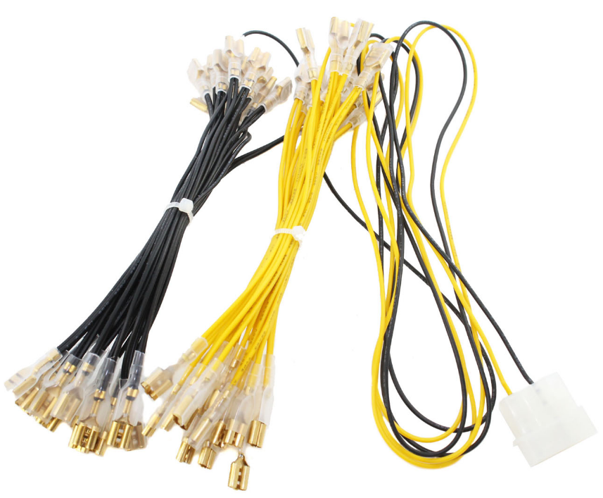 Molex connector cable assembly led button harness for quick connection 12V PC power supply