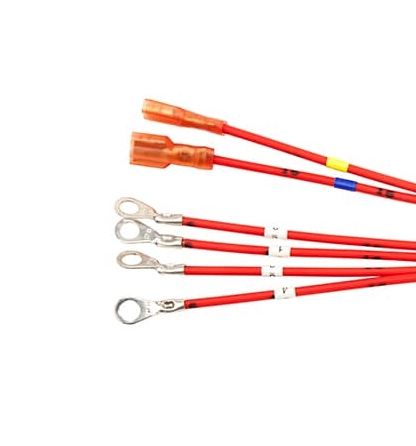 OEM ring terminal and quick disconnect terminal electrical harness assembly