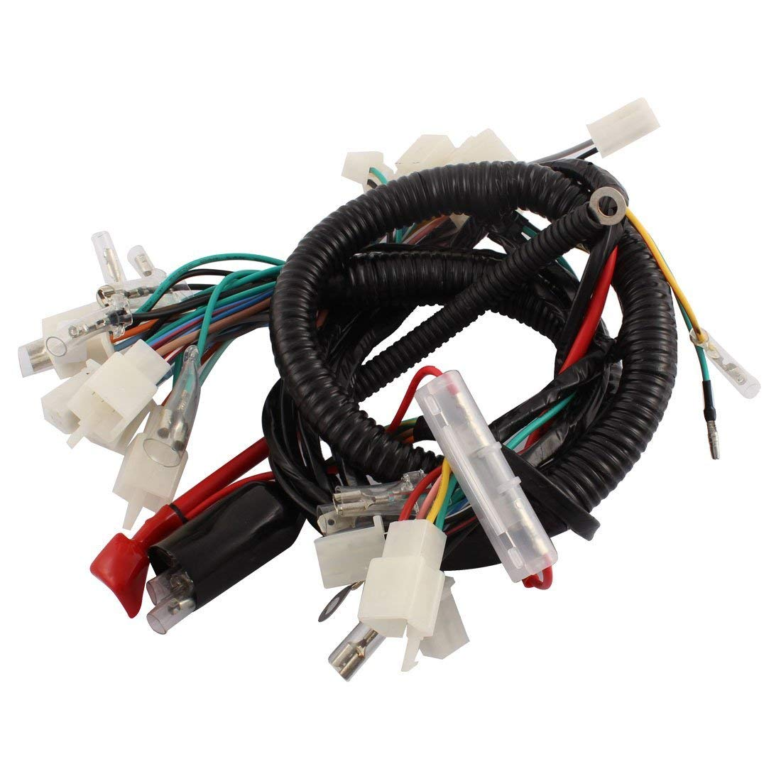 Whole system electrical main wiring harness with fuse box connector
