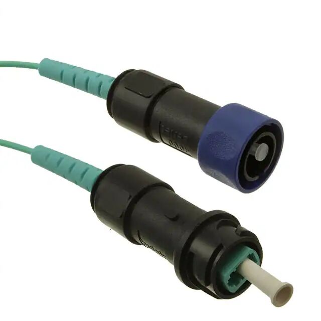 Fiber optic cable assembly LC to LC plug jumper with IP68 connector