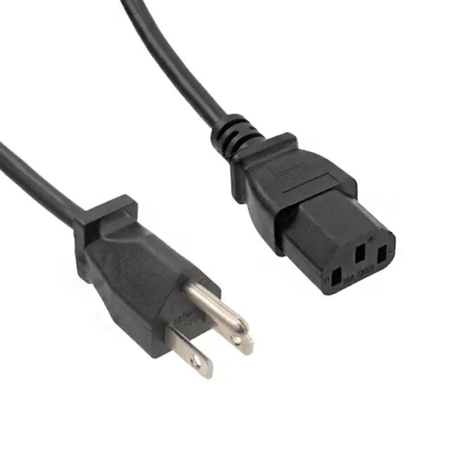 Custom high quality power cord black NEMA 5-15p to IEC
