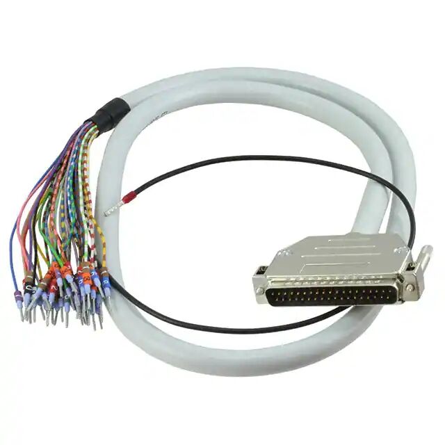 High quality D-sub DB37 grey cable assembly 37pin single strand plug