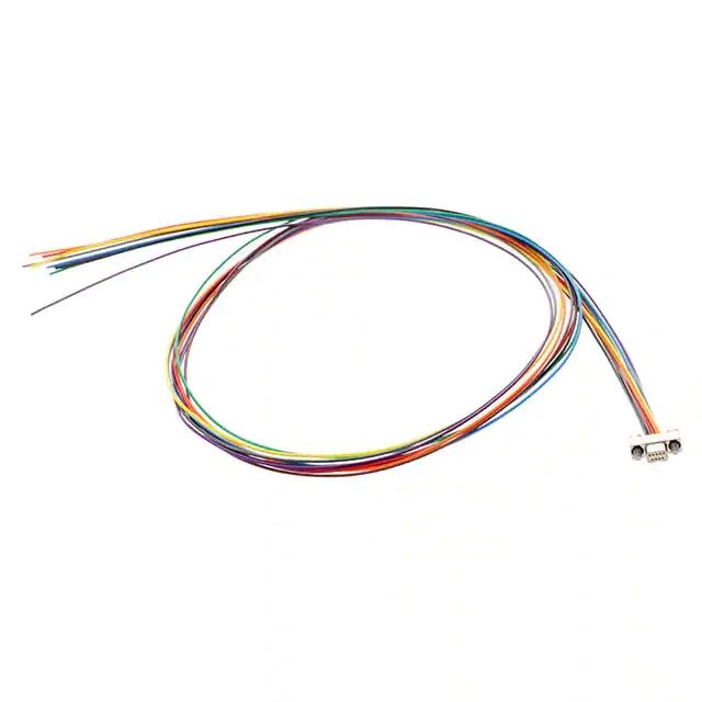 D-sub cable assembly male pin to single wire lead insulator LCP