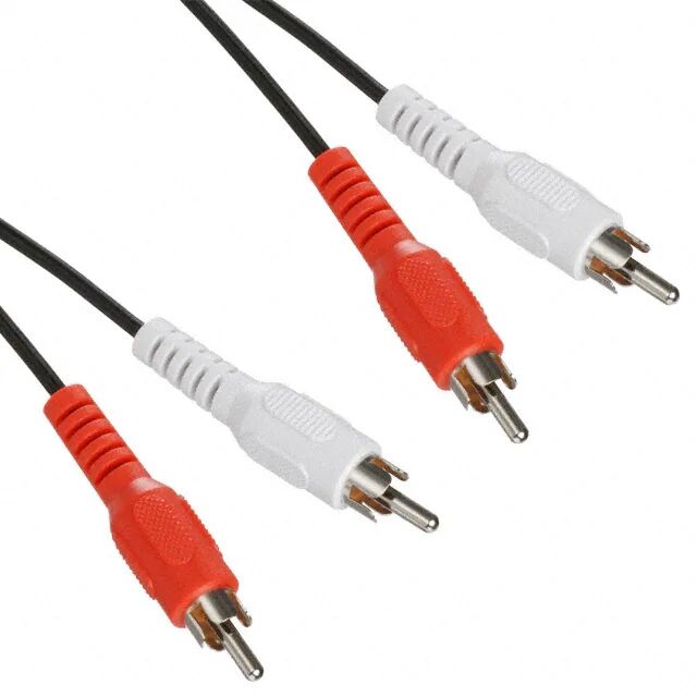 High quality RCA plug male plum blossom type audio cable assembly