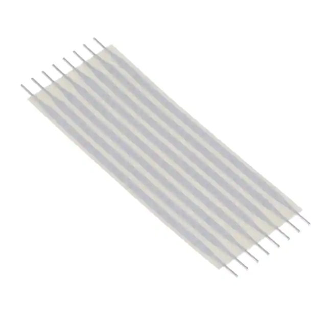 Flat cord ribbon jumper cable assembly with fully exposed ends