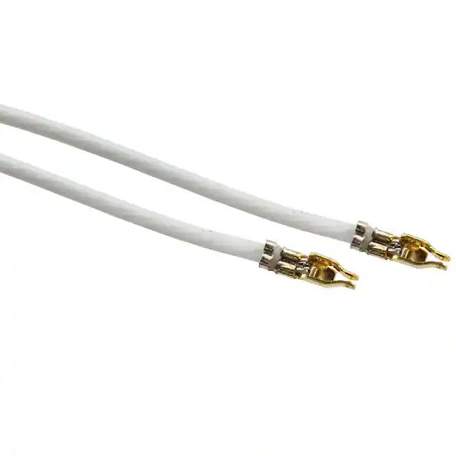 White 28Awg jumper lead socket to socket gold plated cable assembly
