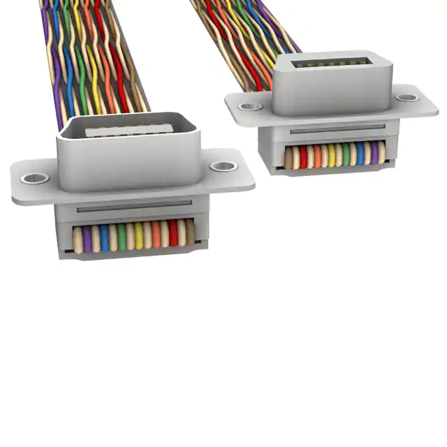 High quality ribbon wiremount plug cable assembly 26-28 AWG wire