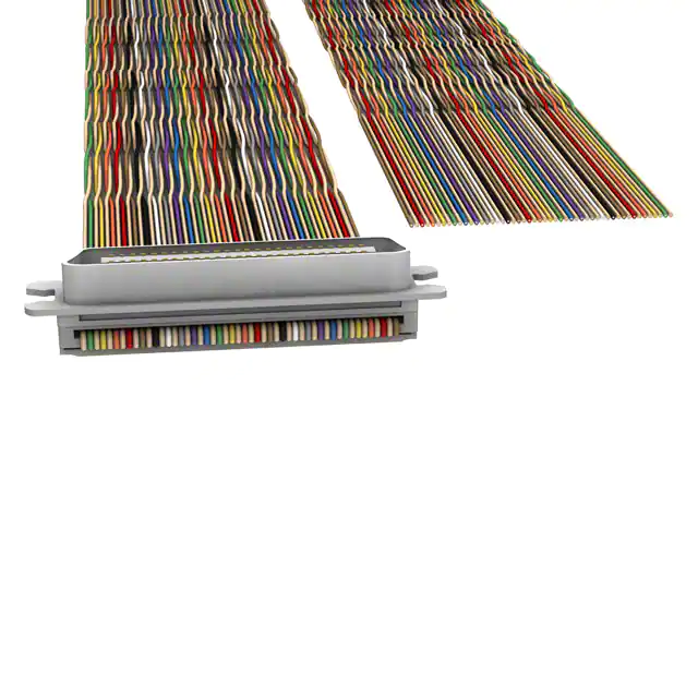 50 position male to cable flat ribbon cable assembly multiple installation methods