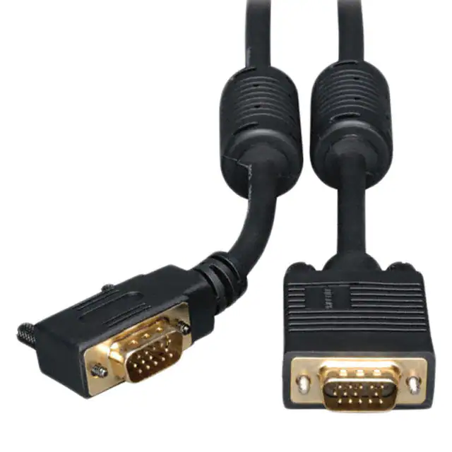 VGA High-Resolution  HD15 Right-Angle Connector RGB Coaxial Cable Assembly