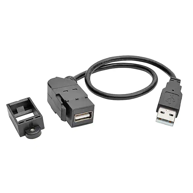 USB 2.0 All-in-One Panel Mount Extension Cable male to female Angled Connector