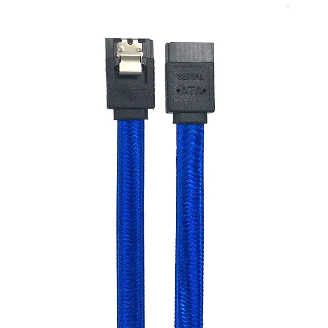 Micro Connectors Sleeved SATA III data cables with Locking Latch