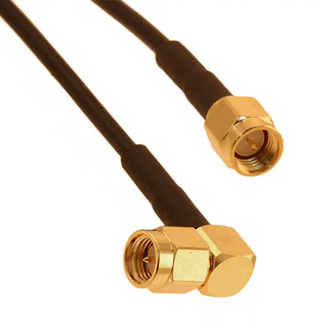 RG174 shielded coaxial cable assembly SMA male to male straight/RA RG174 shielded coaxial cable assembly SMA male to male straight/RA