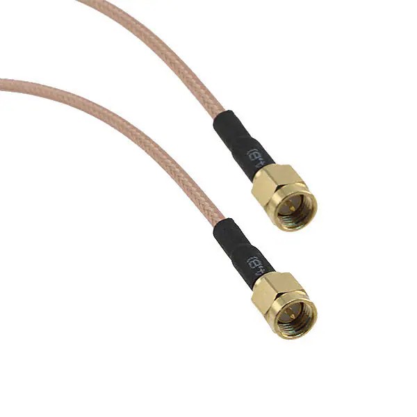 Rg316 double shielded braided coaxial cable assembly SMA male