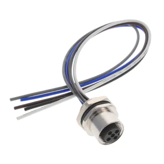 Female M12 panel mount connector cable assembly source supplier