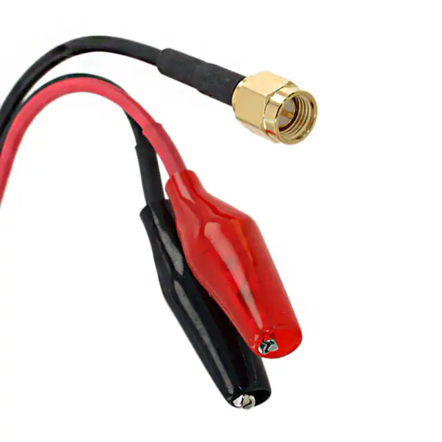 RG174 RF coax cable assembly SMA to alligator clips male to clips