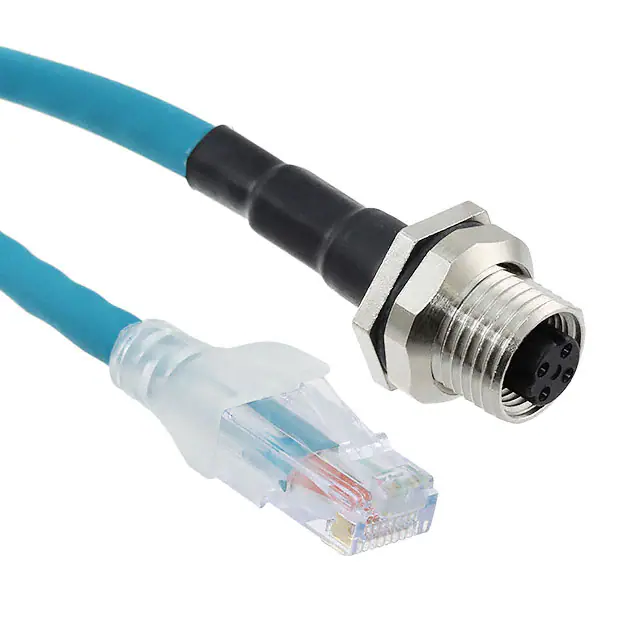 High-flex EtherNet/IP double ended cord set M12 female with 2 bonded twisted pairs