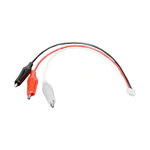 JST PH 3-pin Plug to Color Coded Alligator Clips Cable Assembly