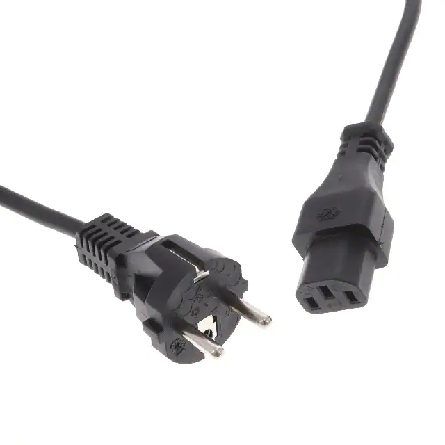 Male pin (blade) to socket (slot) CEE 7/7 to IEC 320-c13 power cord