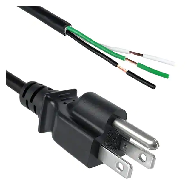 High quality NEMA 5-15p to SJT black power extension cable