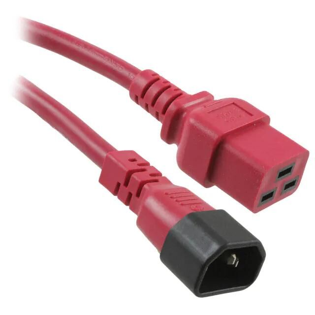 High quality IEC 320-c14 to IEC 320-c19 SJT red power cord