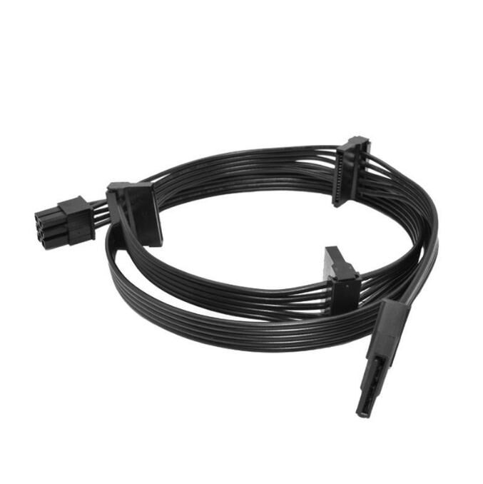 Mini 6p to 4sata15p one drive four puncture to chassis connecting cable