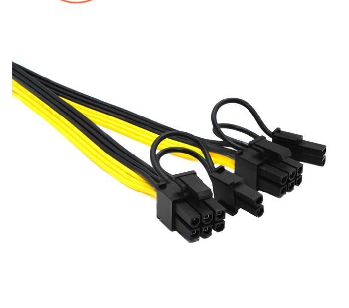 Graphics card power supply 8p to 6+2 slide rail distribution parallel line
