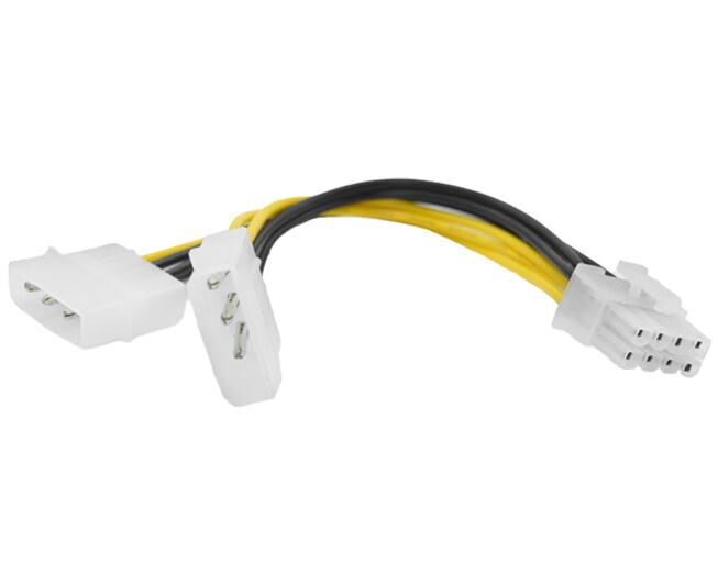 Double 4P to 8p graphics card power supply line connection line power supply line