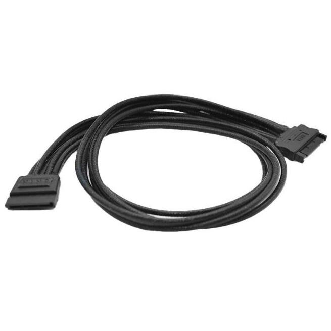 15pin male and female extension cable all black high temperature hard disk power supply cable