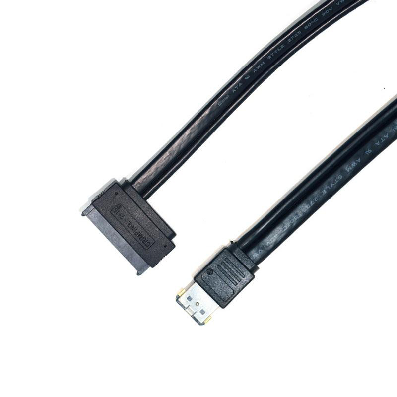 SATA 22pin to eSATA hard disk data cable sata7 + 15pin to eSATA cable