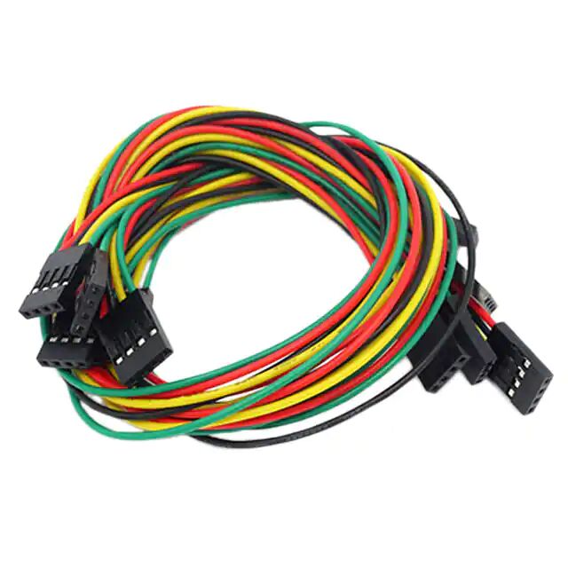 High quality 4 pin dual-female jumper wire Rectangular cable assembly