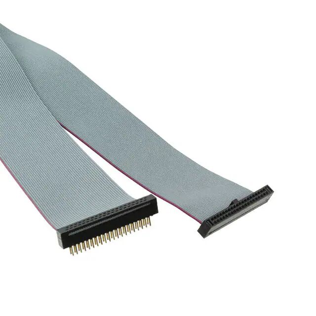 1.27mm pitch connector jumper receptacle and IDC cable connector assembly