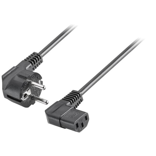 IEC cable 230V AC angled Socket for devices with corresponding interface