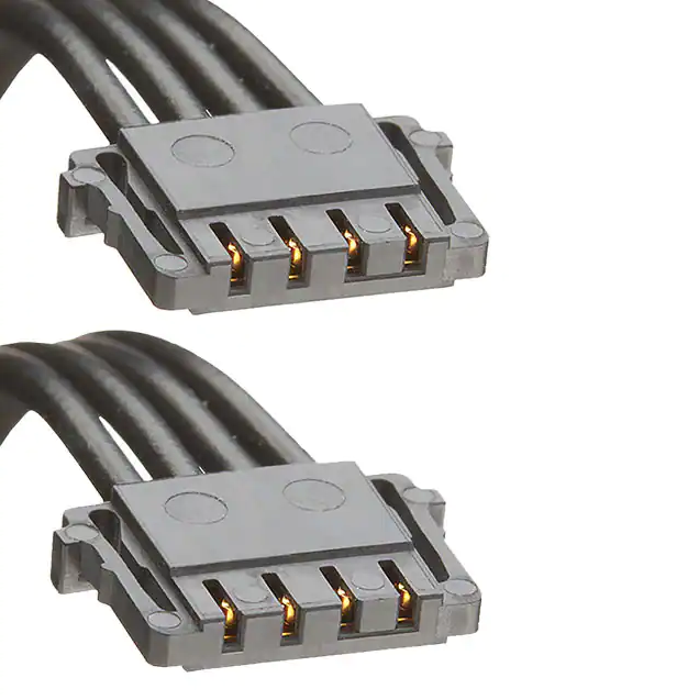 4 Rectangular cable assembly jack to jack 0.492' (150.00mm, 5.91